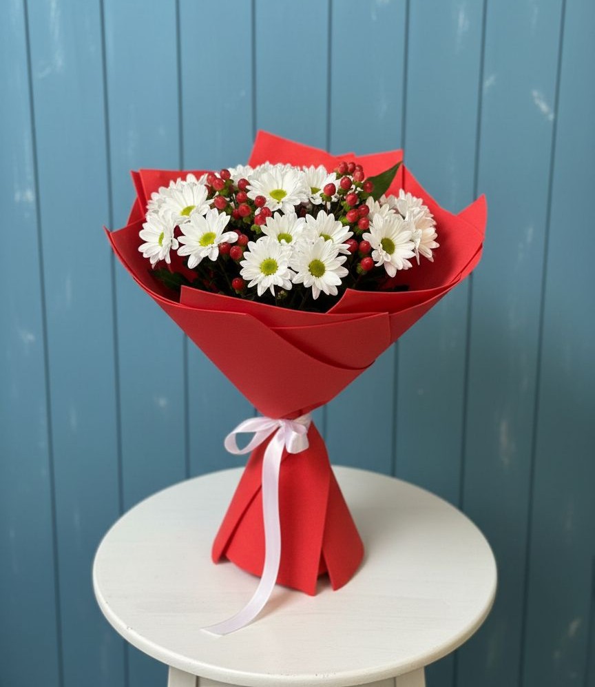 Букет цветов из: Хризантемы в Горбунки