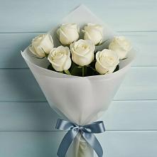 Букет 7 Белых роз Эдлесс Лав в Горбунки
