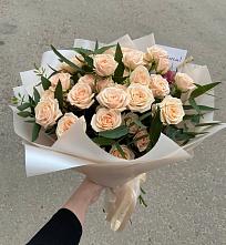 Букет Кремовые розы Латте в Горбунки