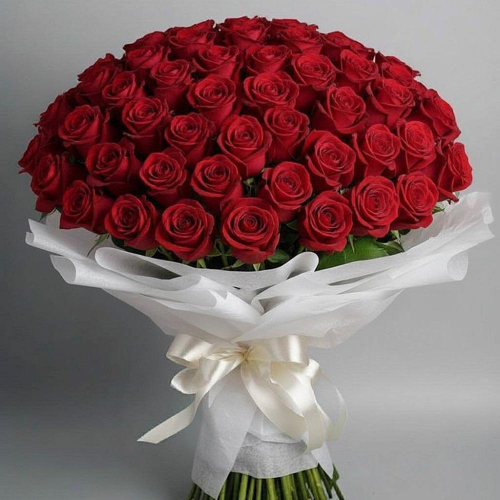 Букет 101 Красная роза Блэк Мэджик в Горбунки
