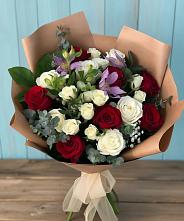 Букет цветов из:  Розы и Альстромерии в Горбунки