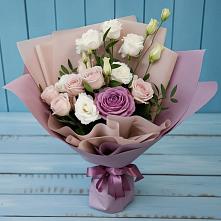 Букет цветов из:  Розы и Лизиантусы в Горбунки