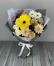 Букет цветов из:  Розы, Герберы и Хризантемы #REPLACE_PRED# Горбунки