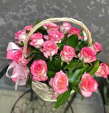 Цветочная композиция из Розы в корзине #REPLACE_PRED# Горбунки