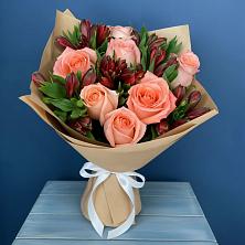 Букет цветов из:  Розы и Альстромерии в Горбунки