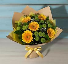 Букет цветов из:  Герберы и Хризантемы в Горбунки