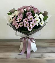 Букет цветов из:  Хризантемы и Розы в Горбунки