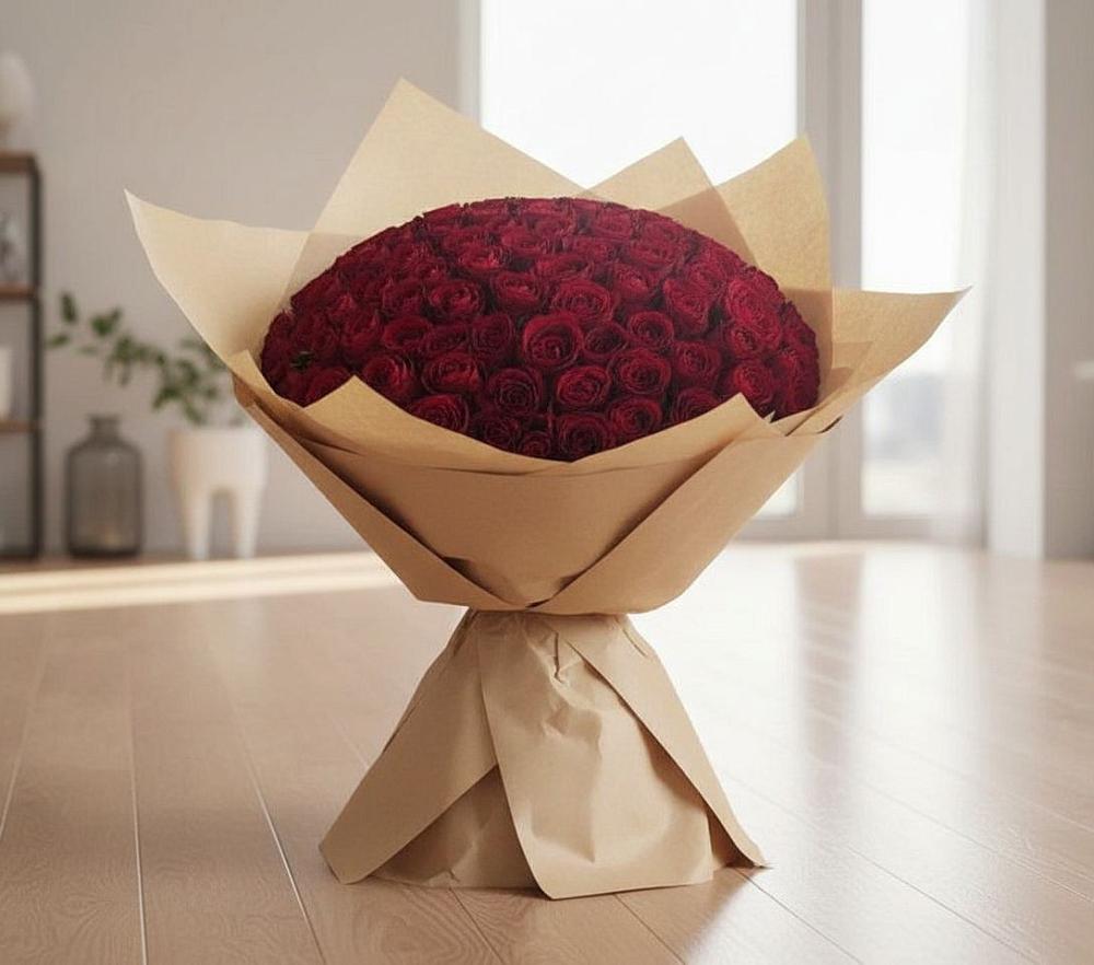 Букет 101 Красная роза в Горбунки
