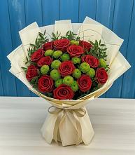 Букет цветов из:  Розы и Хризантемы в Горбунки