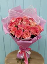 Букет 15 Розовых роз Равель в Горбунки