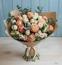 Букет цветов из:  Альстромерии и Розы в Горбунки